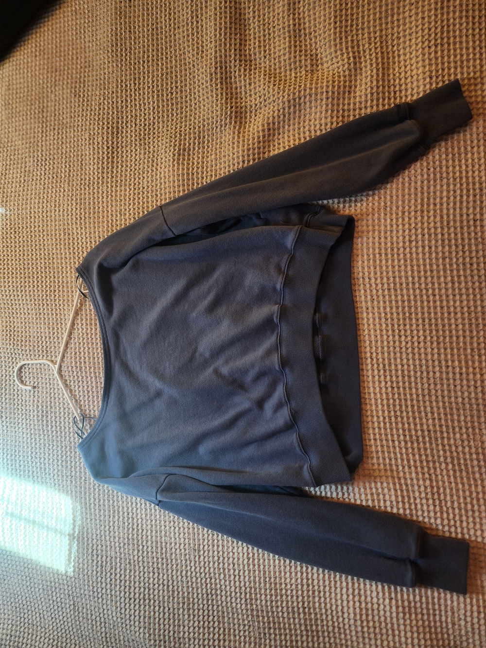 Hollister Navy Off The shoulder Crewneck Sweatshirt